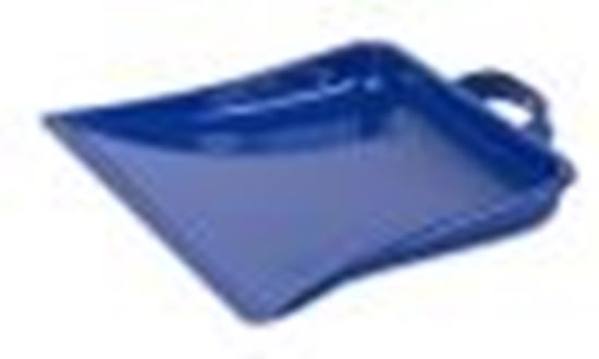 Afbeelding van Stofblik Metaal met rubber rand Blauw 21.5x31cm