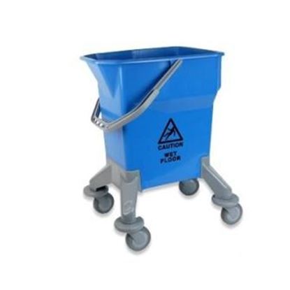 Afbeeldingen van Enkele Rolemmer Ergo Blauw 25liter met Pers