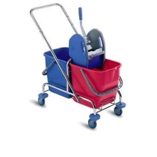 Afbeelding van Dubbele Rolemmercombinatie Blauw/Rood 2x15liter