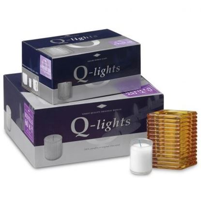 Afbeeldingen van Q-lights square ribbed glass, amber