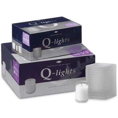 Afbeeldingen van Q-lights square ribbed glass, melk