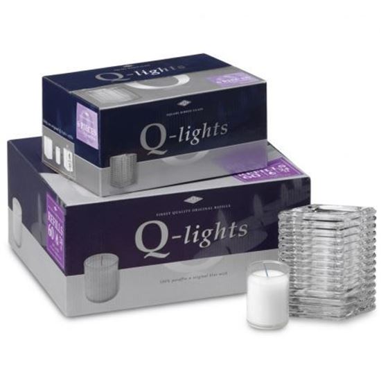 Afbeelding van Q-lights square ribbed glass, helder