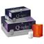Afbeeldingen van Q-lights square ribbed glass, oranje